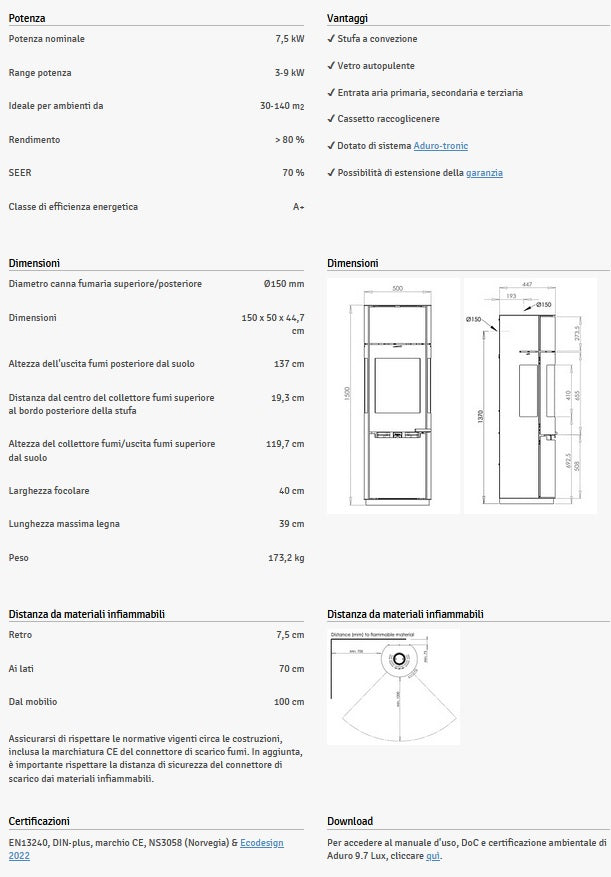 Stufe A Legna ADURO 9.7