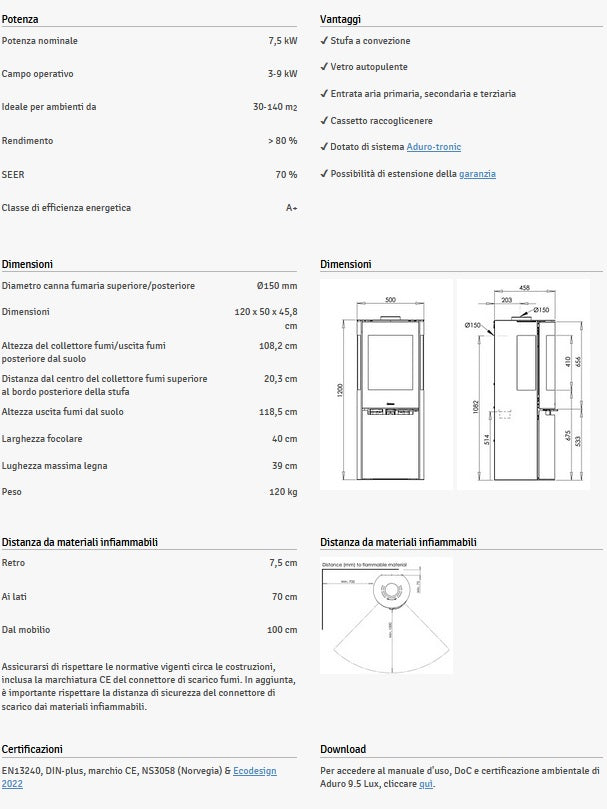 Stufe A Legna ADURO 9.5