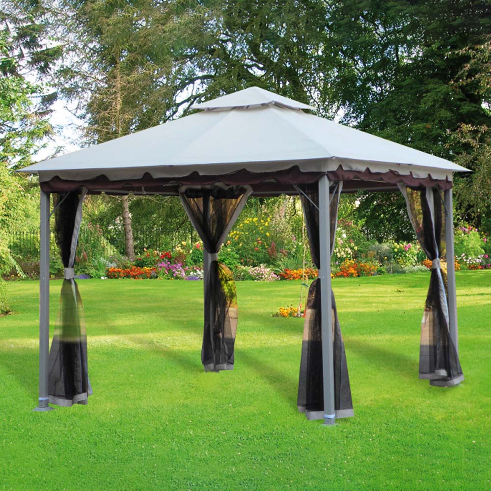 GAZEBO IN ACCIAIO SMERALDA 300X300 CM